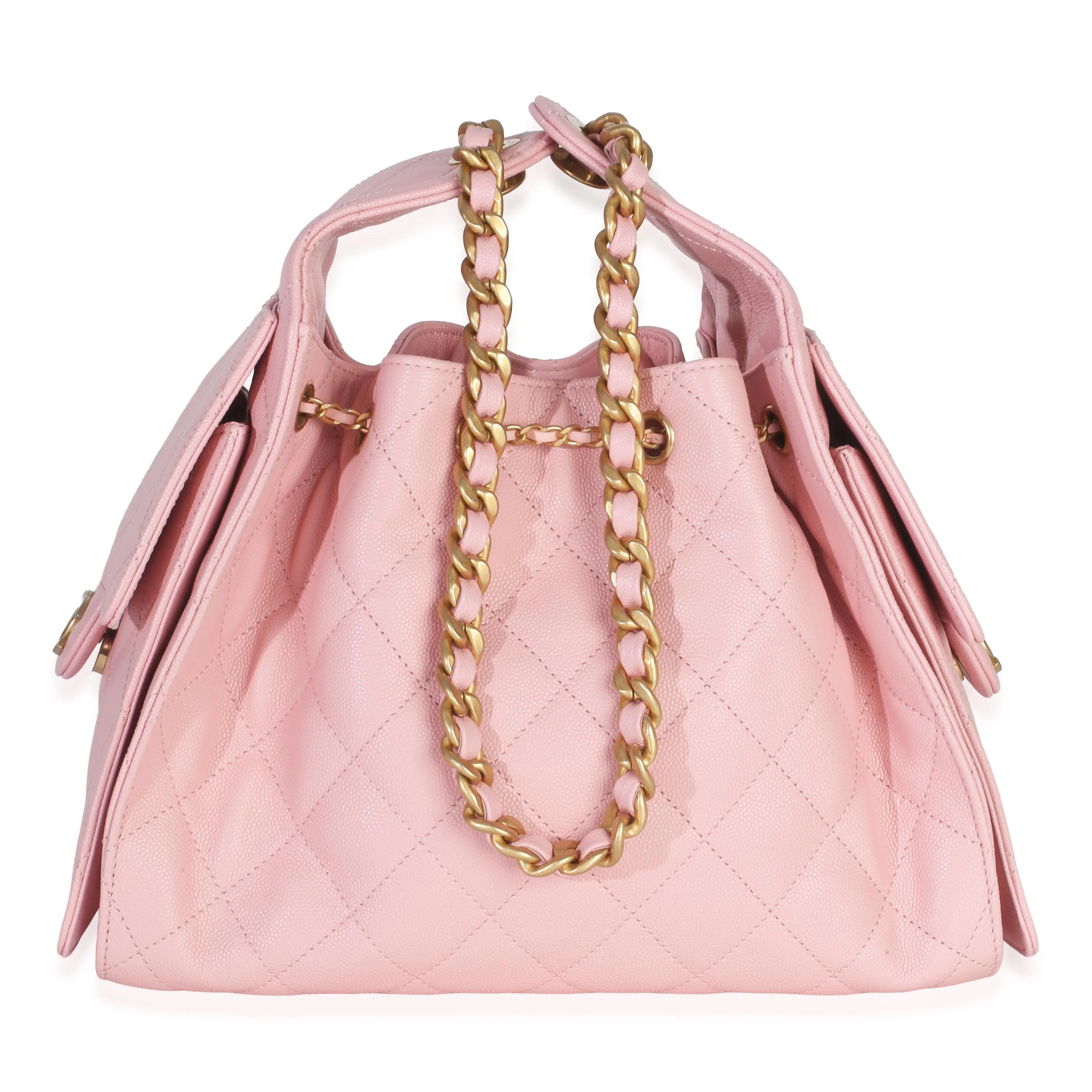 Chanel Baby Pink Quilted Caviar Small Chanel 25 Hobo | Italist.com US