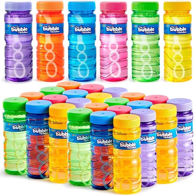 JOYIN 12 Pack Bubble Bottles (4oz Bubbles Solution), Bubbles Party Favors for Kids, Bubbles Wand ... | Amazon (US)