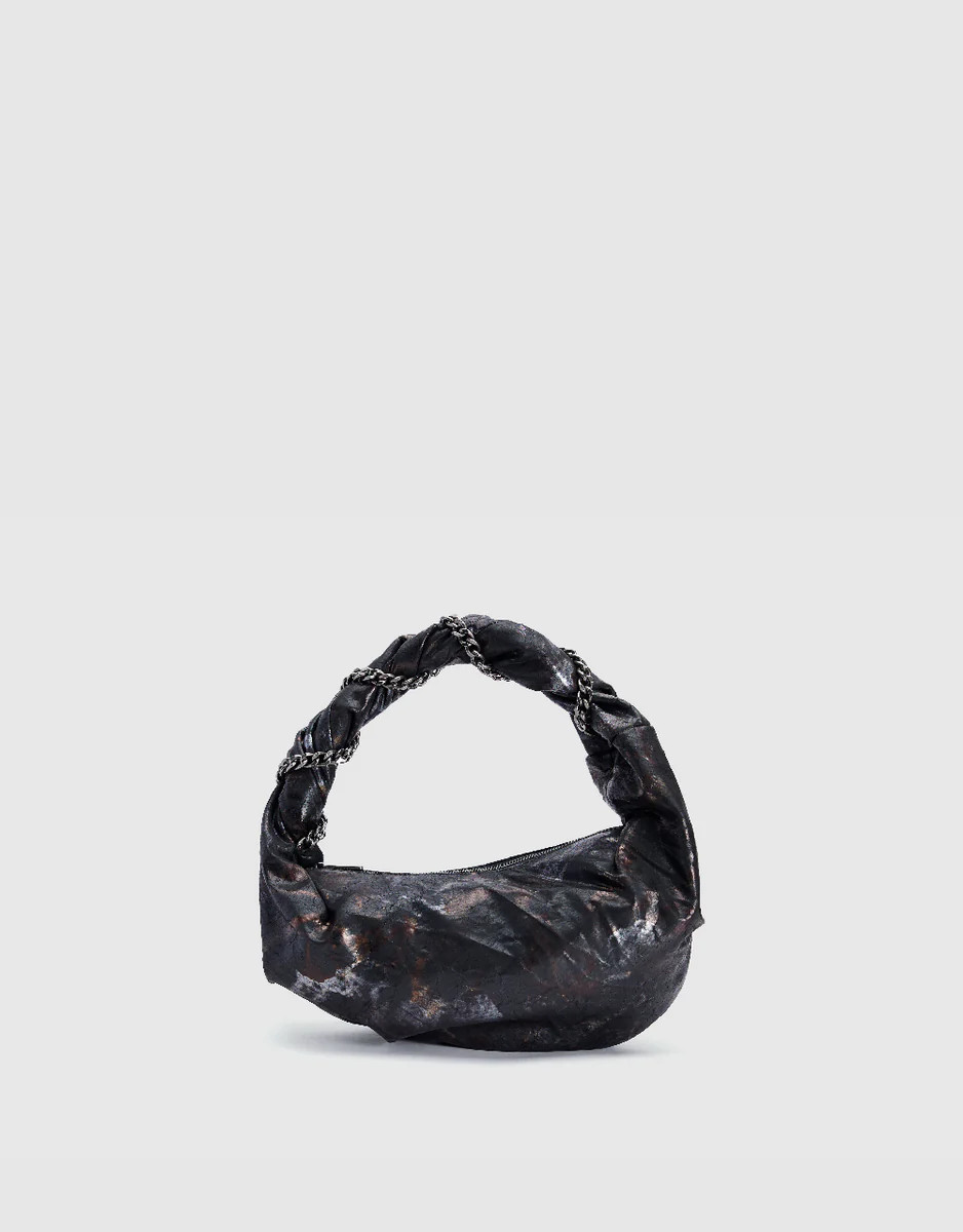 Distressed Vegan Leather Shoulder Bag | Urban Revivo