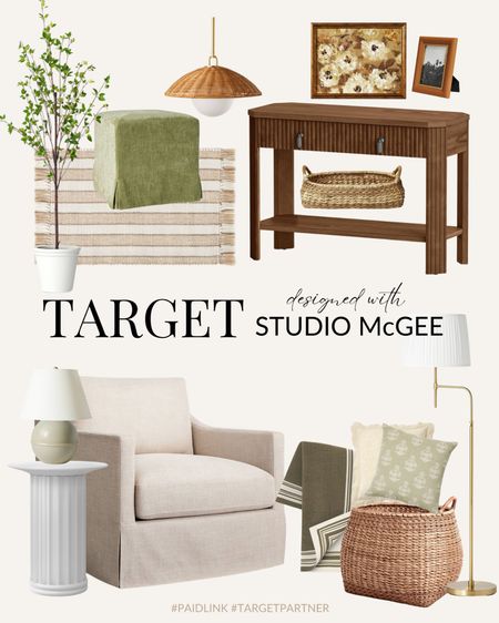Target Studio McGee, rug, accent chair, cube ottoman, console table, pedestal accent table, basket, tray, framed art, picture frame, throw pillow, table lamp


#LTKstyletip #LTKhome #LTKsalealert