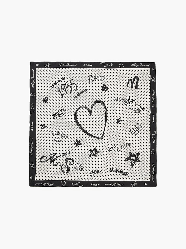 [MARGESHERWOOD] MARGE SKETCH SCARF [BLACK/] | W Concept (US)