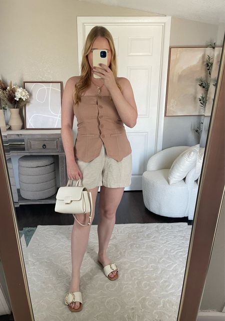 Wild Fable Womens Linen Suiting Tube Top (M) with linen pull on shorts (M) neutral summer outfit idea that’s trendy! 

#LTKSeasonal #LTKFindsUnder50 #LTKMidsize
