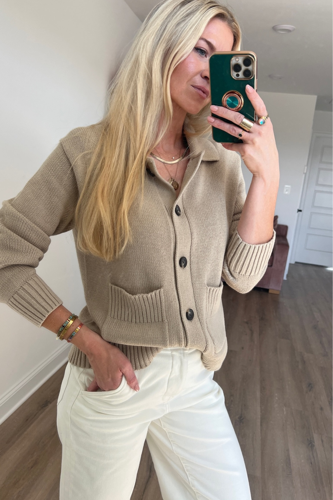 Sweater jacket, white pants, fall outfit 

#LTKstyletip #LTKSeasonal