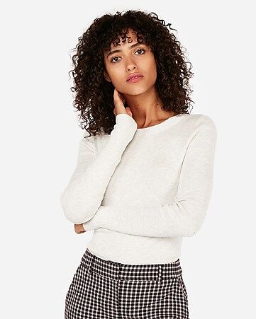 Fitted Crew Neck Sweater | Express
