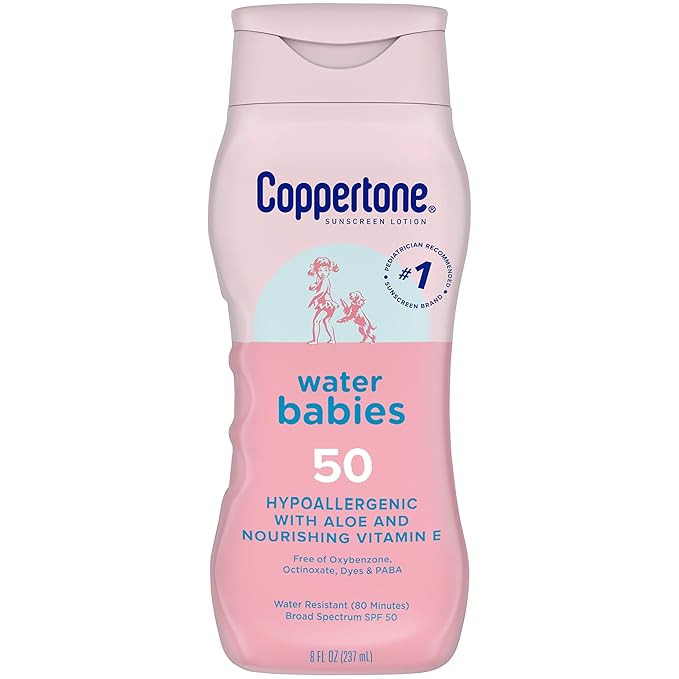 Coppertone WaterBabies Baby Sunscreen Lotion SPF 50, Hypoallergenic Sunscreen for Babies, Water R... | Amazon (US)