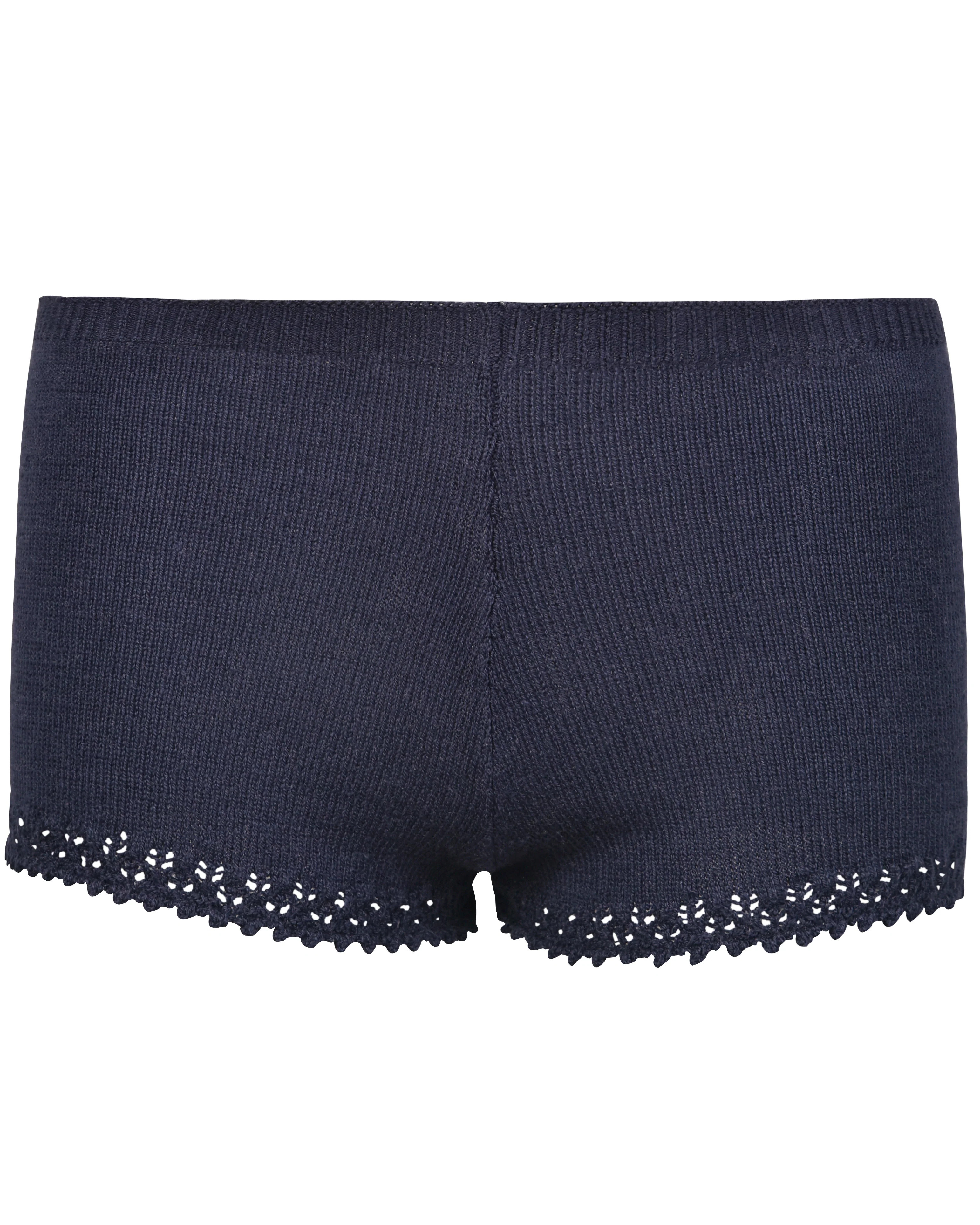 Lace Knit Micro Shorts - Navy | My Mum Made It