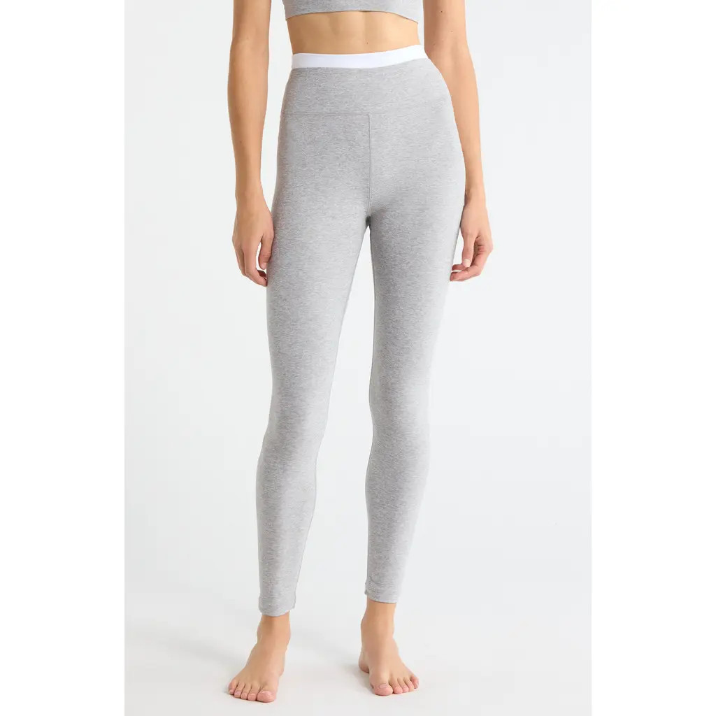 Beyond Yoga Space Dye High Waist Midi Leggings in Silver Mist at Nordstrom, Size Medium | Nordstrom