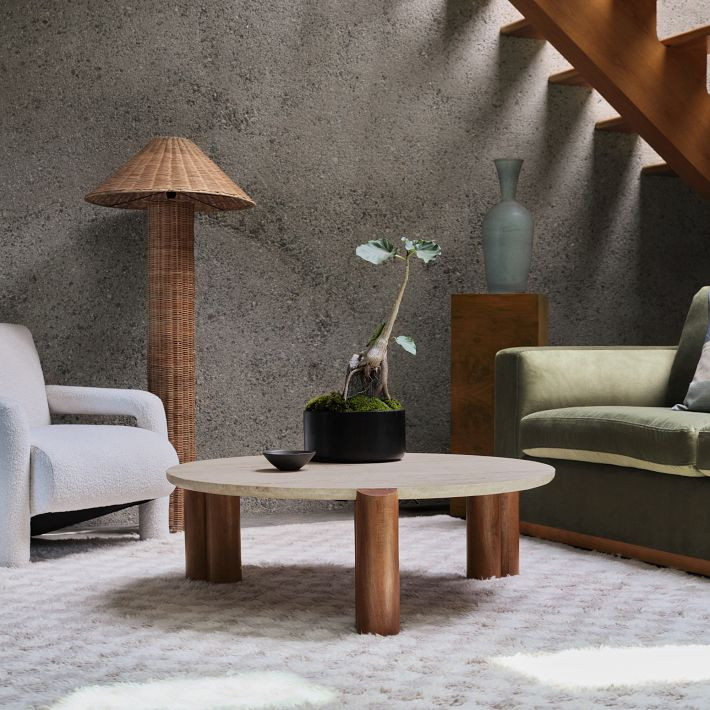 Travertine Coffee Table (44") | West Elm (US)