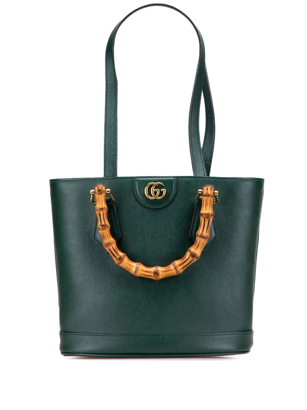 Gucci Pre-Owned 2016-2025 Small Calfskin Bamboo Diana Convertible bucket bag - Green | Farfetch Global