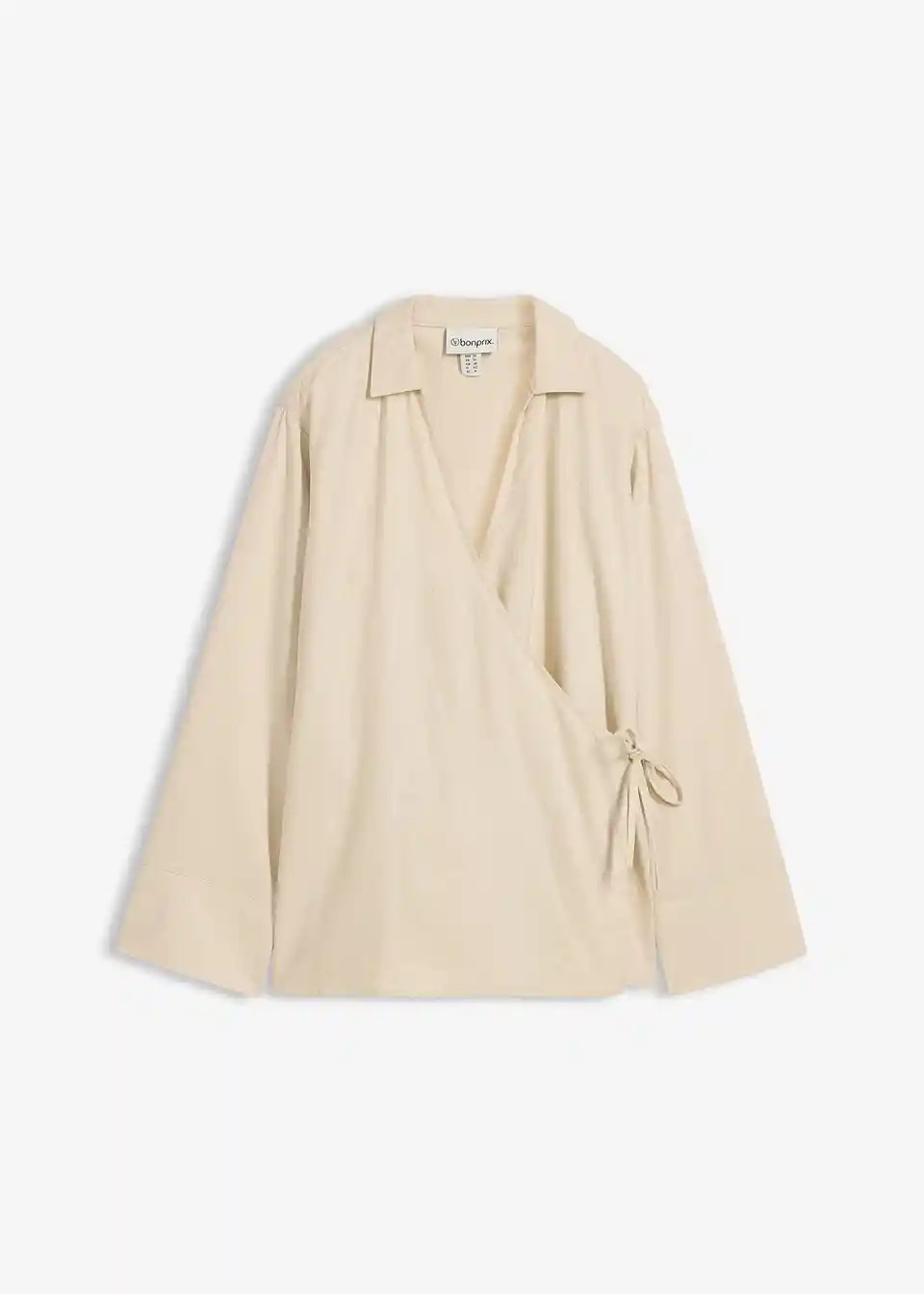Wickelbluse aus Leinenmix | Bonprix DE