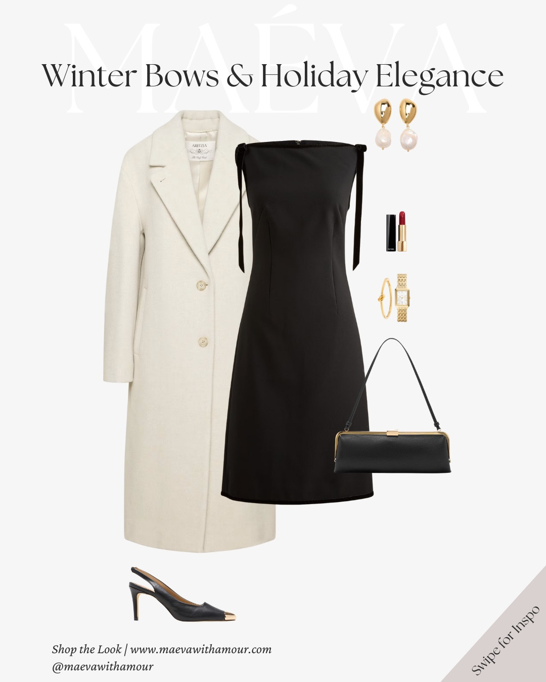 Winter Bows & Holiday Elegance ✨ 5 festive outfits to inspire your cozy gatherings, candlelit dinners, and winter celebrations! 

Romantic bow details, soft textures, velvet moments, and polished winter layers that make holiday dressing feel simple, personal, and beautifully refined 🖤 Whether you love a subtle romantic bow or a bold statement, these looks bring charm and elegance to the season! 

🥂 Adore these Looks? Comment SHOP to receive a DM with the link or head to the link in bio to shop the outfits & more! 

✨ Discover the latest article about this edit and French-inspired style at maevawithamour.com

👉 Save & Follow to discover French-inspired style and wardrobe tips, designed to elevate your everyday fashion!

With Amour, M.

#LTKHoliday #LTKGiftGuide #LTKootd