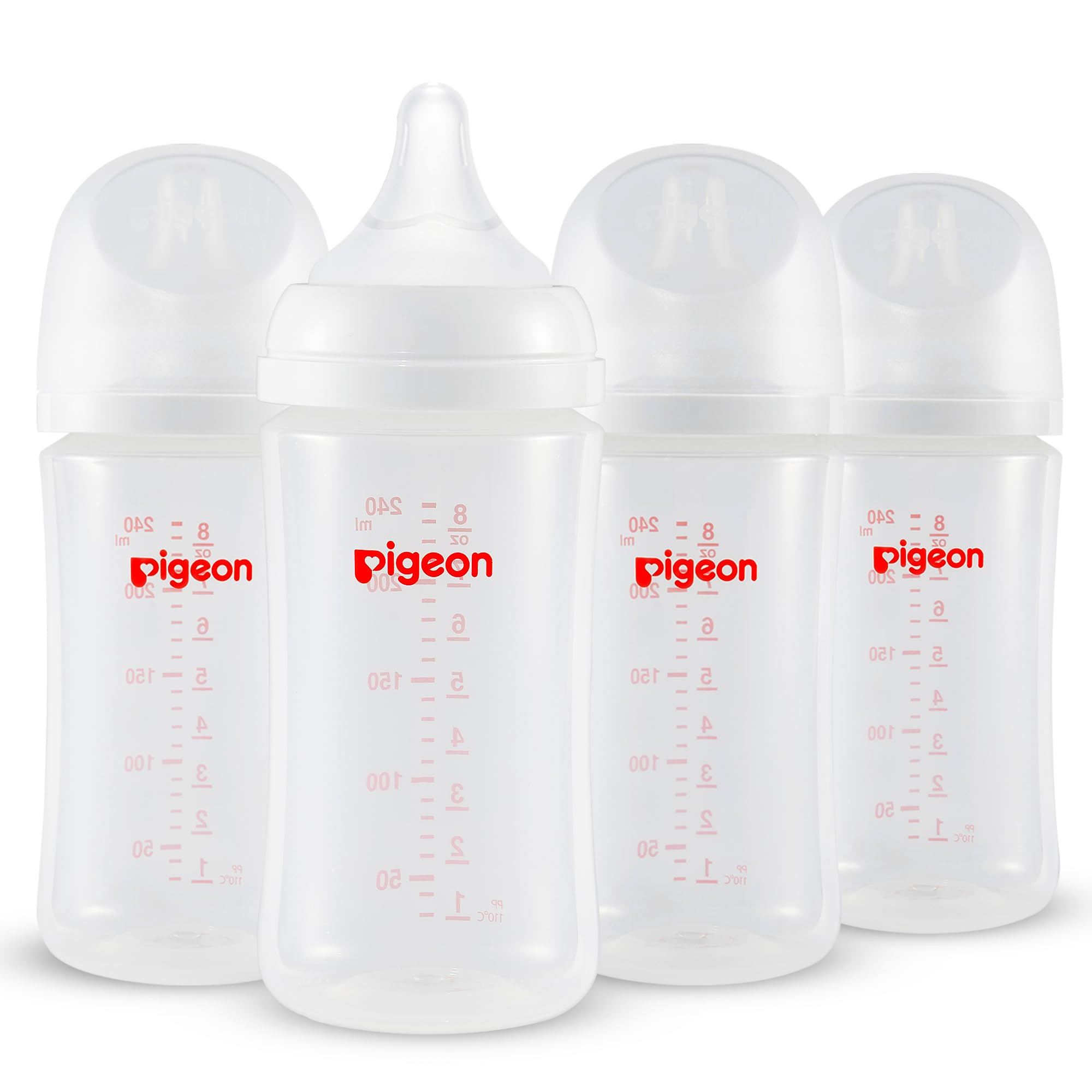 Pigeon PP Nursing Bottle Wide Neck, Anti-Colic, Streamlined Body, Natural Feel, Easy to Clean, 8.... | Amazon (US)
