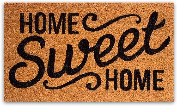 Coco Coir Door Mat with Heavy Duty Backing, Home Sweet Home Doormat, 17”x30” Size, Easy to Cl... | Amazon (US)