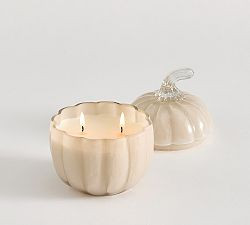 Glass Pumpkin Candle - Autumn Amber | Pottery Barn (US)