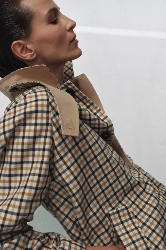 REVERSIBLE PLAID TRENCH COAT ZW COLLECTION | Zara Canada