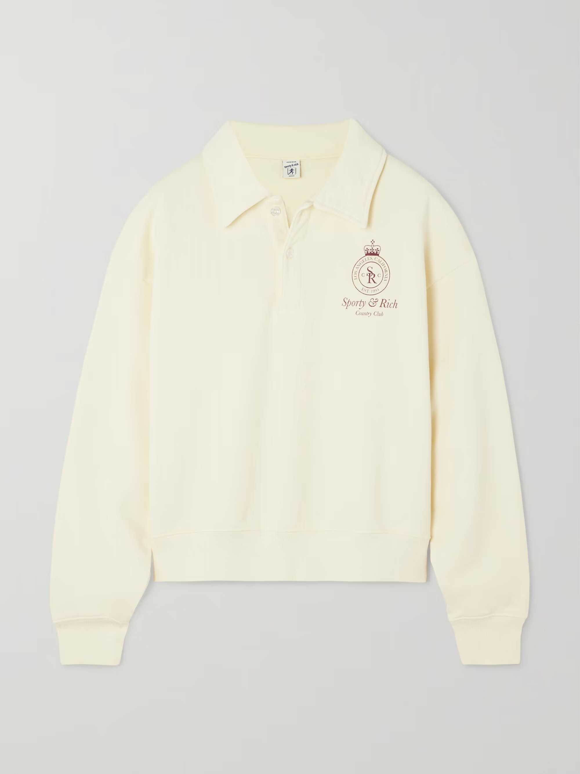 Crown printed cotton-jersey polo shirt | NET-A-PORTER (US)