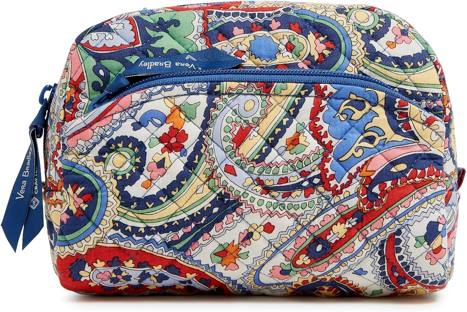 Vera Bradley Women's Cotton Medium Cosmetic Makeup Organizer Bag | Amazon (US)