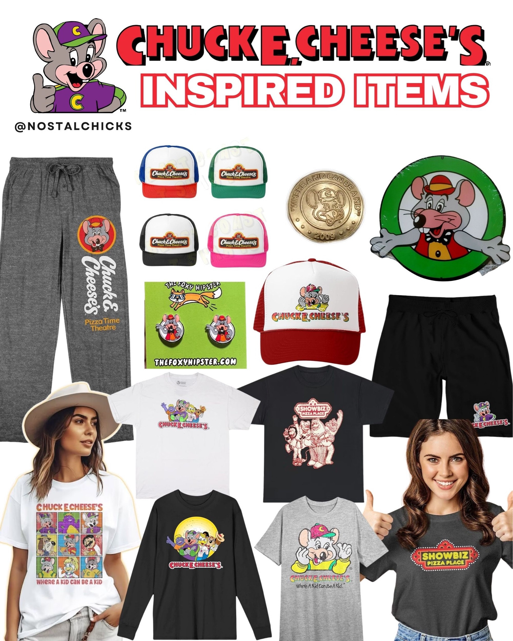 Chuck E. Cheese’s Inspired Pieces

#chuckecheese #chuckecheesepizza #nostalgia #nostalgic

#LTKGiftGuide