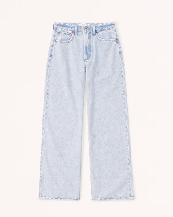 Women's Curve Love Mid Rise Ultra Wide Leg Jean | Women's New Arrivals | Abercrombie.com | Abercrombie & Fitch (US)