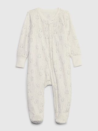 Baby First Favorites 100% Organic CloudCotton Footed One-Piece | Gap (US)