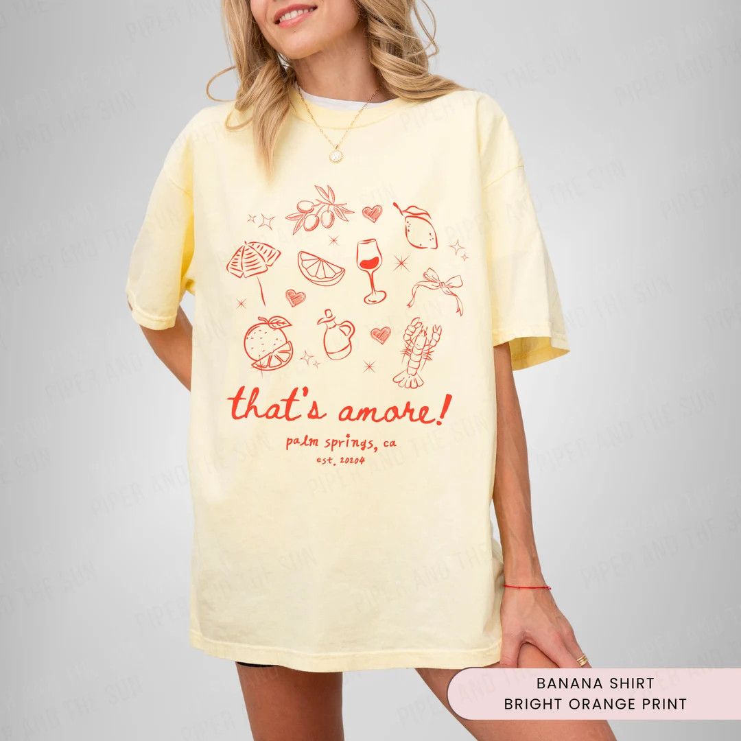 Thats Amore Bachelorette Shirt, Italian Summer Bachelorette, Love at First Spritz, Thats Amore Th... | Etsy (US)