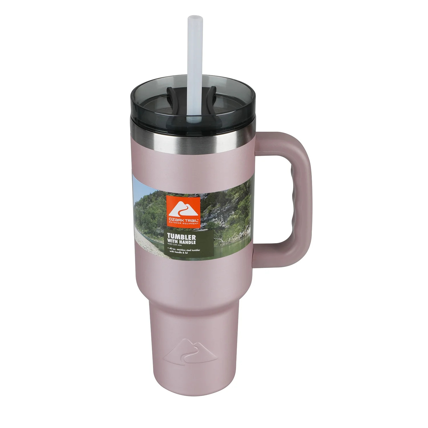 Ozark Trail 40 oz Vacuum Insulated Stainless Steel Tumbler Rose Gold | Walmart (US)