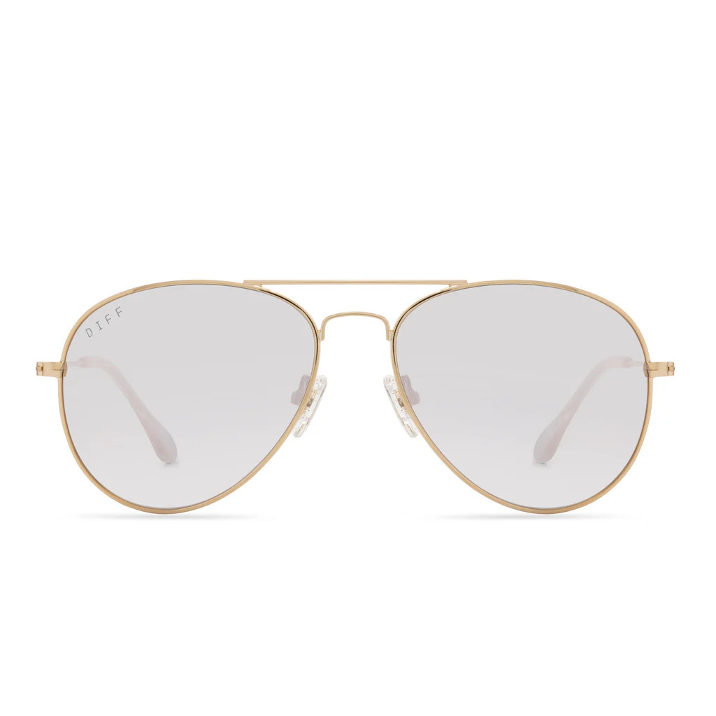 CRUZ - GOLD + BEIGE MIRROR + POLARIZED SUNGLASSES | DIFF Eyewear