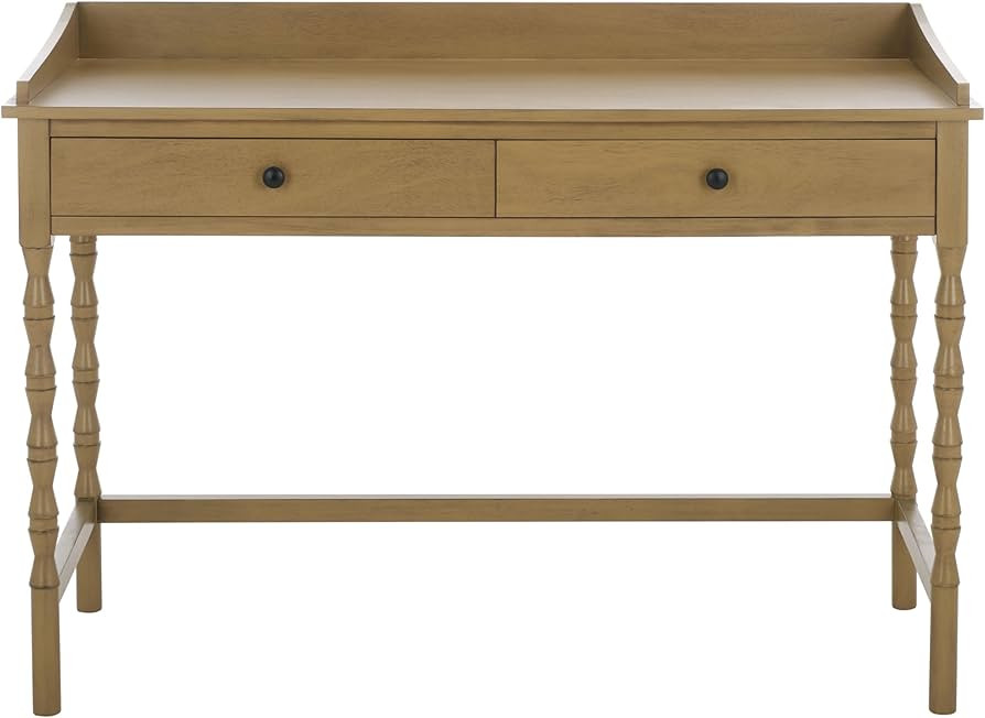 SAFAVIEH Home Collection Astaroth Desert Brown 2-Drawer Computer Table Office Writing Desk | Amazon (US)