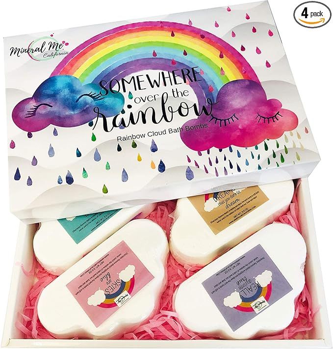 Rainbow Bath Bombs for Kids- Natural and Organic Bubble Bath Bombs w/Moisturizing Shea Butter and... | Amazon (US)