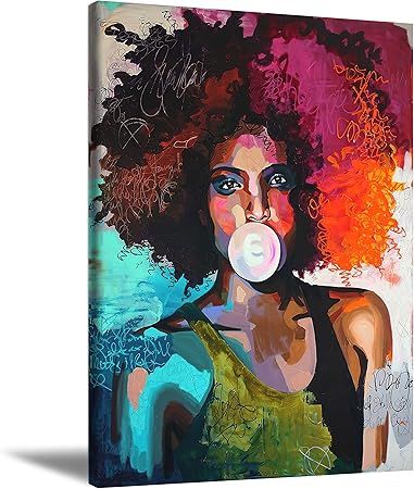 OneSheep Shop African American Wall Art Black Woman Wall Art Graffiti Painting Poster Abstract Wa... | Amazon (US)