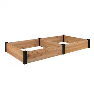 Haven 4 ft. x 8 ft. Natural Cedar Raised Garden Bed (11 in. Height) | The Home Depot