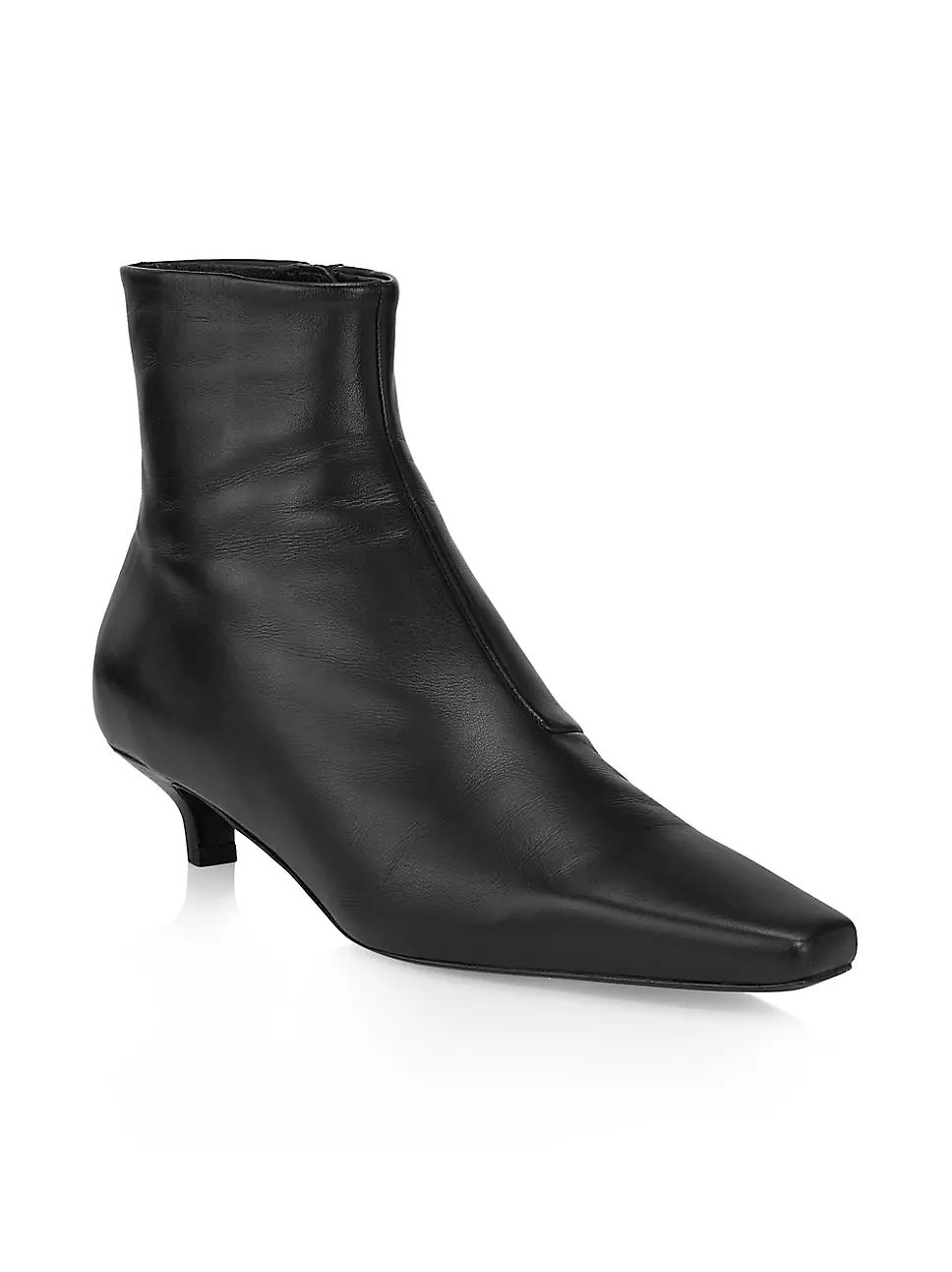 The Slim 50MM Leather Ankle Boots | Saks Fifth Avenue