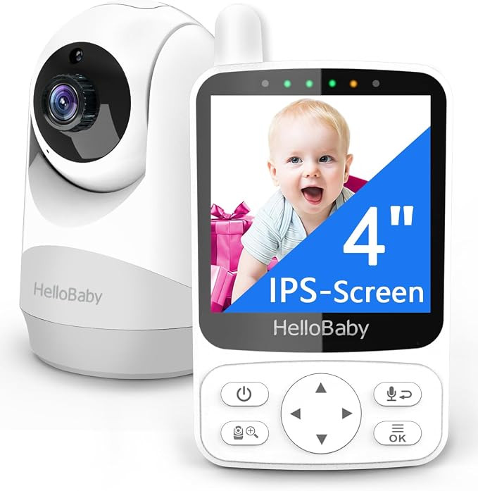 HelloBaby Baby Monitor,29-Hour Battery Life,Upgrade Baby Monitor with Camera and Night Vision,No ... | Amazon (UK)