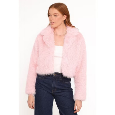 Bobbi Faux Fur Jacket - Pink S | Target