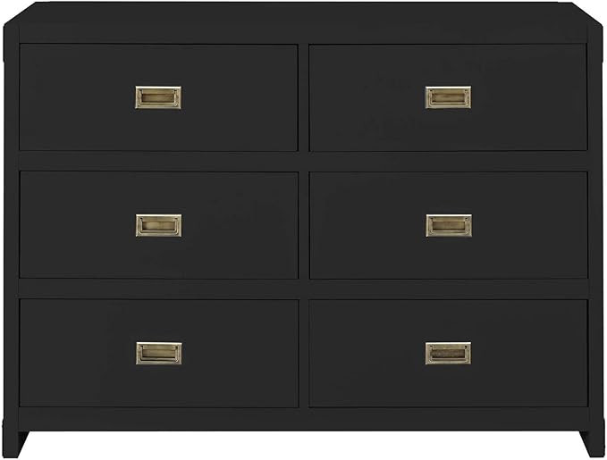 Baby Relax Miles 6-Drawer, Nursery Furniture, Black Wood Dresser | Amazon (US)
