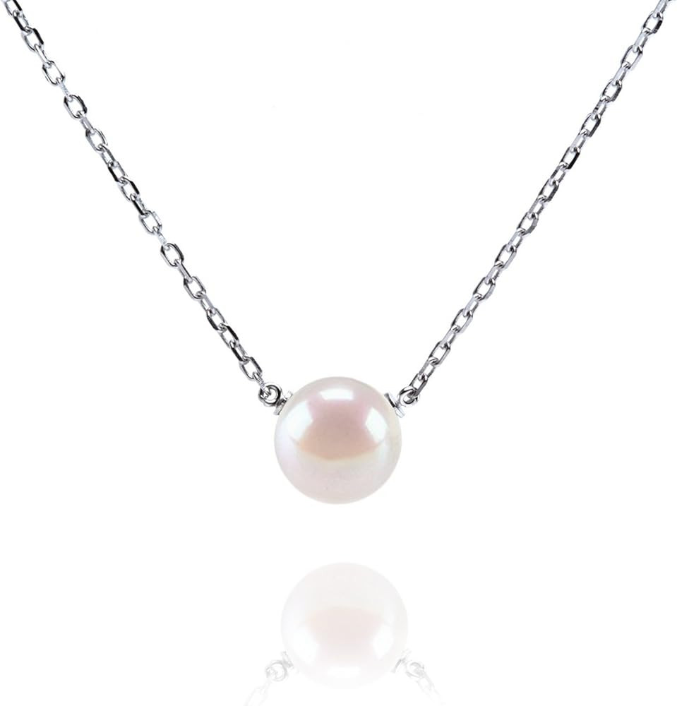 PAVOI Handpicked AAA+ Freshwater Cultured Single Pearl Necklace Pendant | Gold Necklaces for Wome... | Amazon (US)
