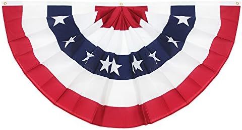 ANLEY USA Pleated Fan Flag, 3x6 Feet American US Bunting Flags Patriotic Stars & Stripes - Sharp ... | Amazon (US)