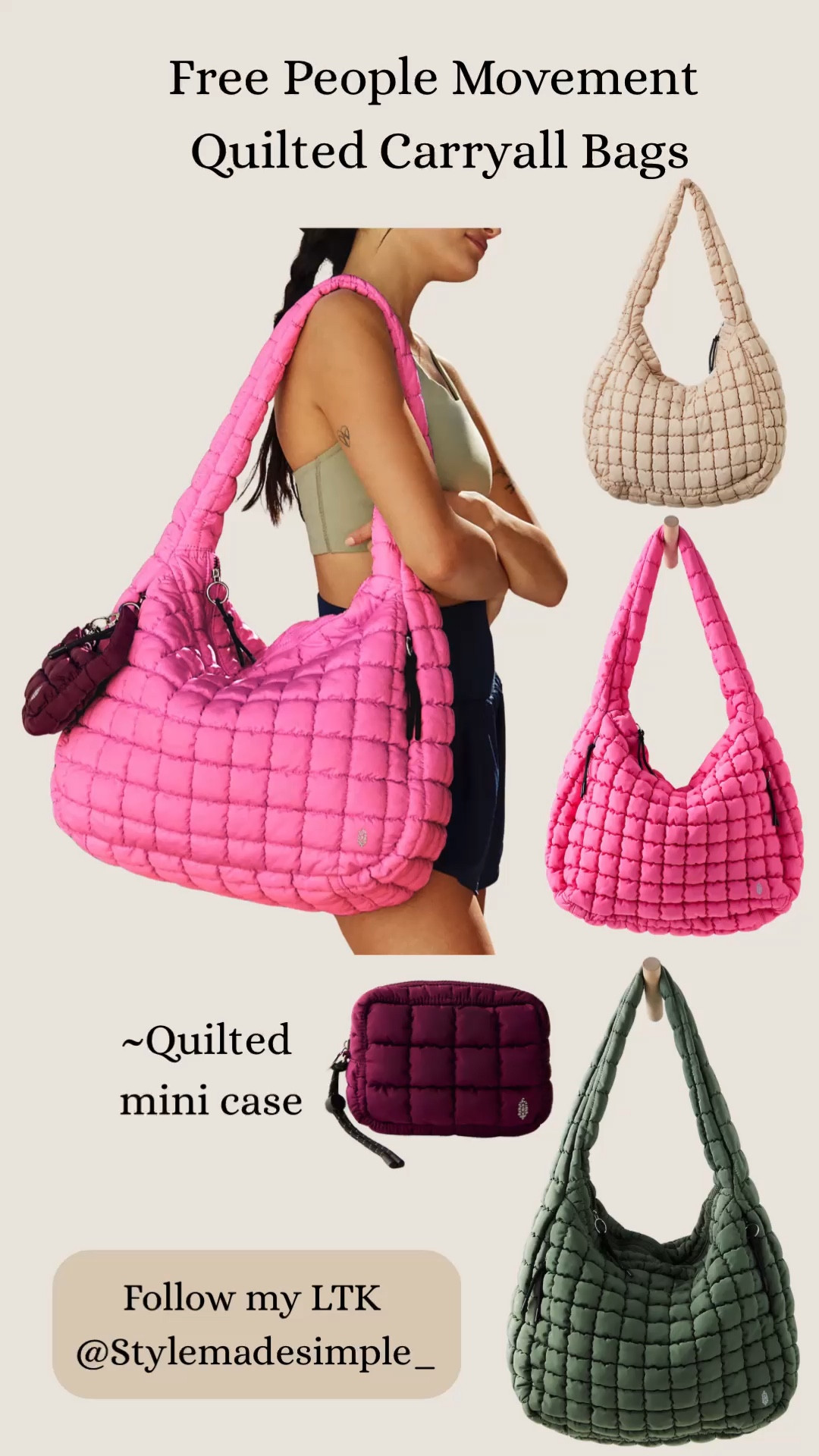 Free People Movement Quilted Carry All Bag, free people travel crossbody bag for traveling , Free people women’s purses, travel crossbody quilted purses , work out travel purse , workout travel bag, free people Pilates crossbody bag, free people yoga crossbody bag, free people small quilted mini bag for makeup and essentials 


#LTKActive #LTKTravel #LTKfitnessgoals