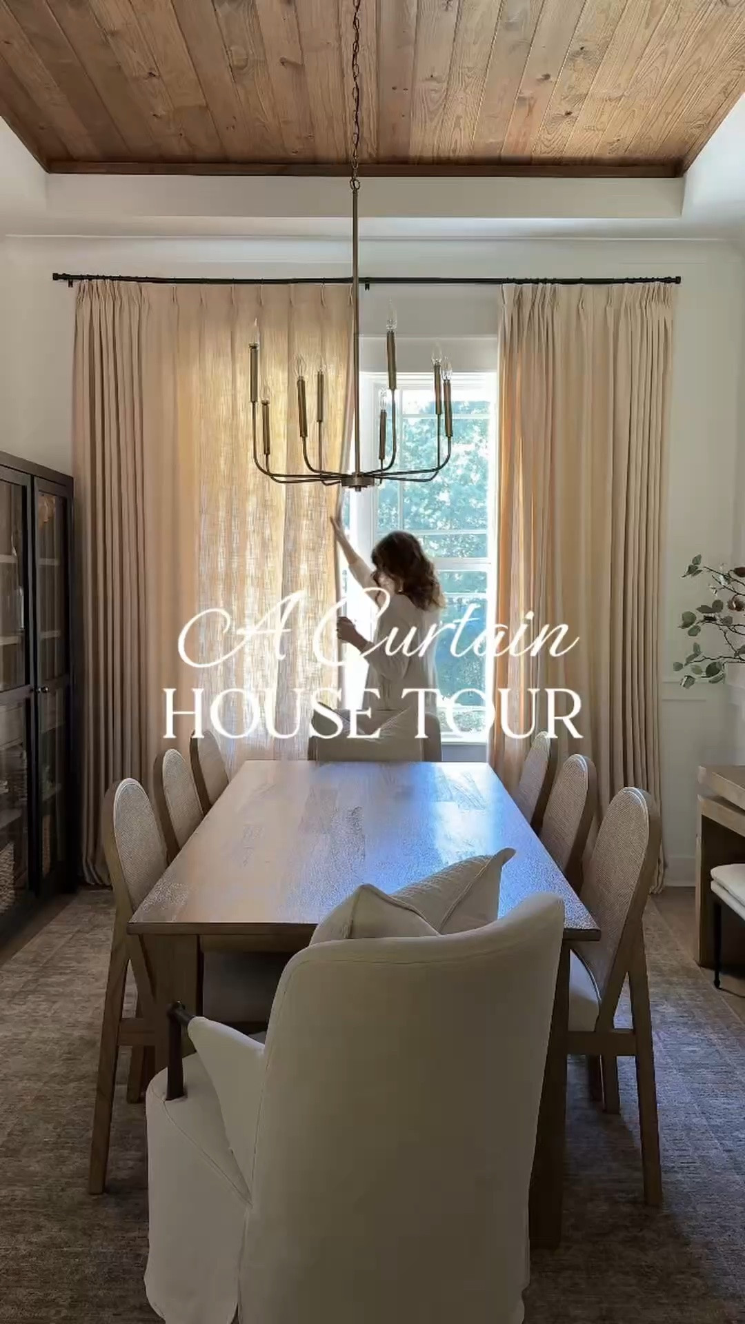 Code CORYELLHOME to save 15% on your order! 

Primary bedroom: pinch pleat in burlywood birch
Dining room: pinch pleat in Sand beige
Living room: pinch pleat in Sand beige
Guest bedroom: pinch pleat in Ivory white
Girls room: pinch pleat in Snow White 
Guest bath: pinch pleat in Sand beige
