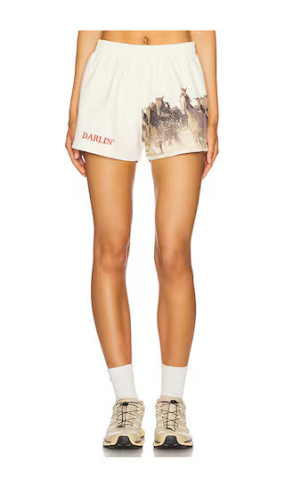 Darlin Wild Sweatshort in Cream. - size XS | Revolve Clothing (Global)