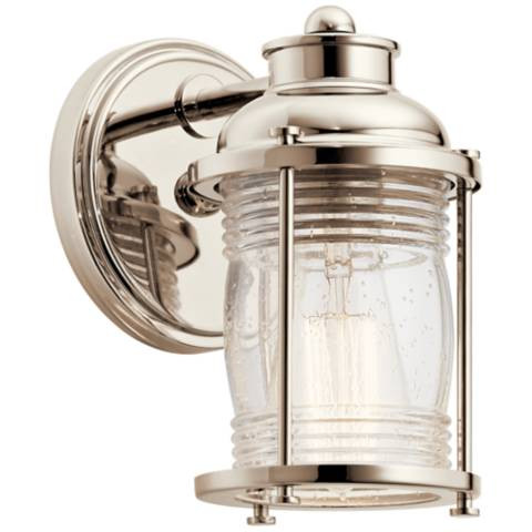 Ashland Bay 5" Wide Polished Nickel Lantern Wall Sconce | Lamps Plus
