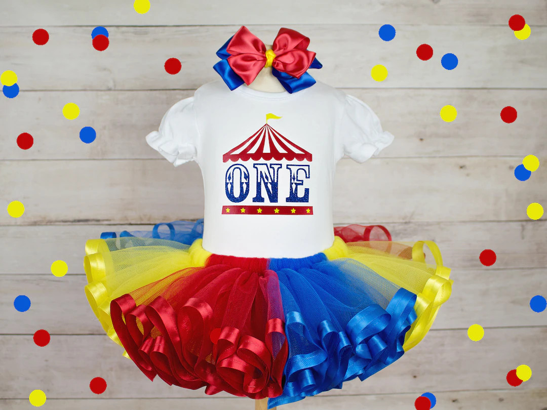Circus Birthday Outfit Girl Carnival Outfit Circus Birthday Dress Girls First Birthday Circus Tut... | Etsy (US)
