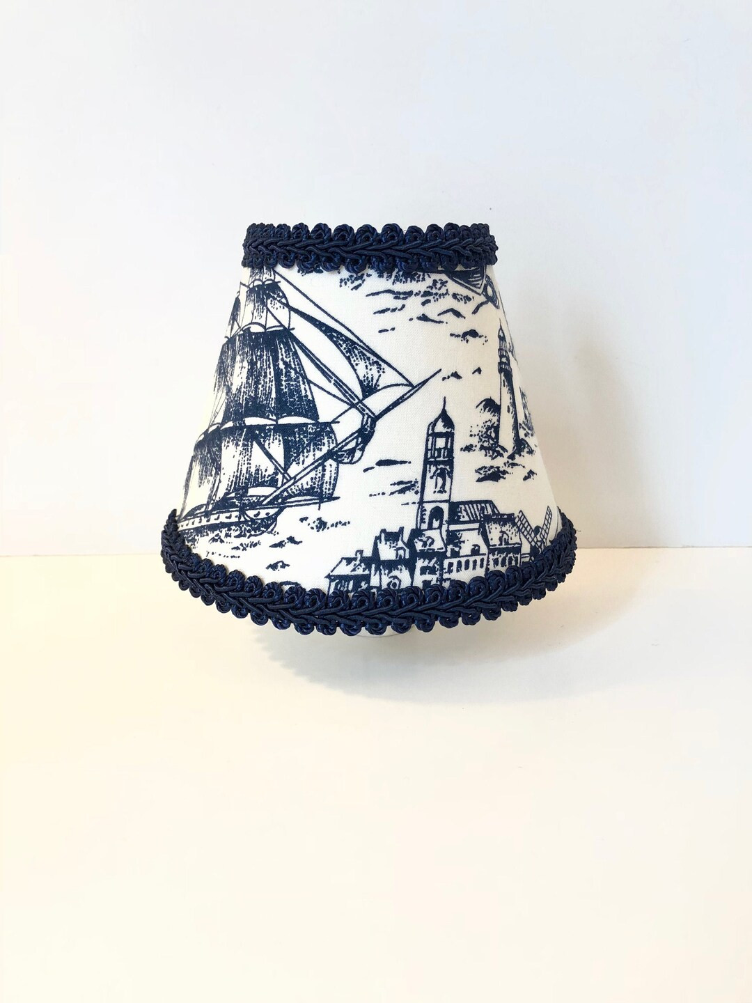 Nautical Maritime Navy Blue Toile Monogrammed Night Light | Etsy (US)