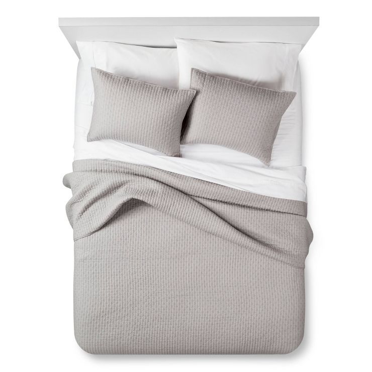 Gray Solid Quilt and Sham Set (Twin) 2pc - The Industrial Shop | Target