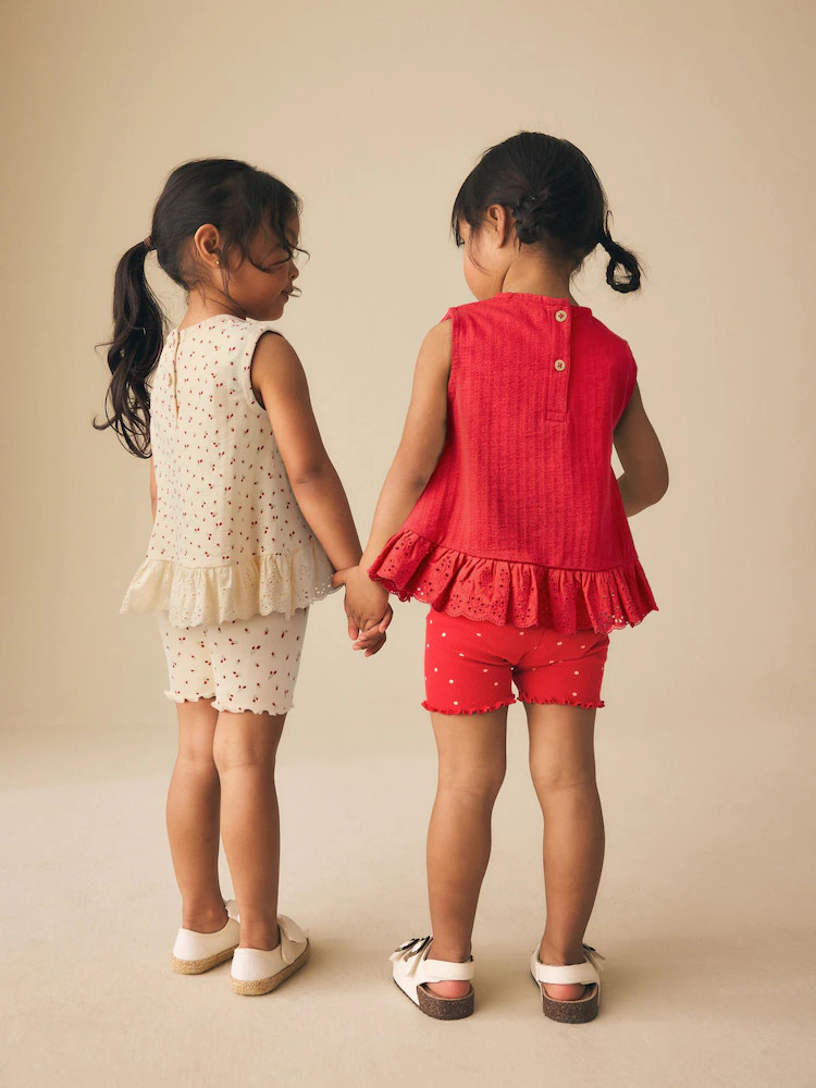 Red & White Vest and Shorts Set 2 Pack (3mths-7yrs) | Next US