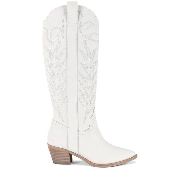 Dolce Vita Solei Boot in White Embossed Leather | Poshmark