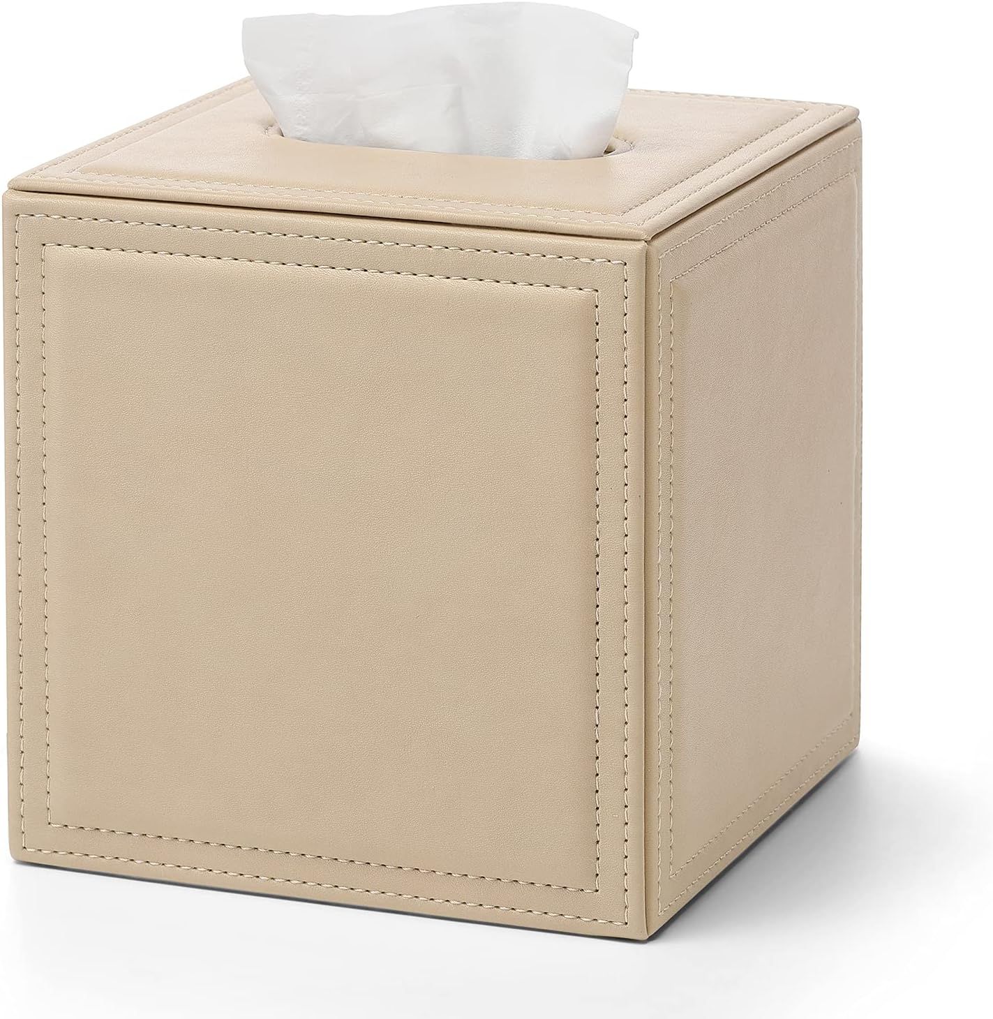 Amazon.com: Vlando Tissue Box Holder Cover Leather Button Square Closed Tissue Organizer Used for... | Amazon (US)
