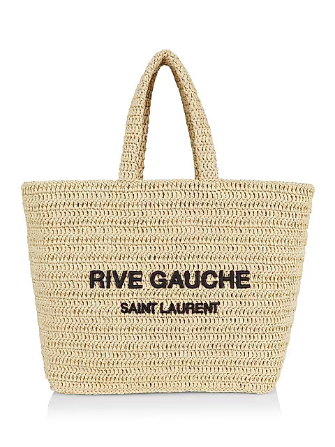 Logo Raffia Shopping Bag | Saks Fifth Avenue