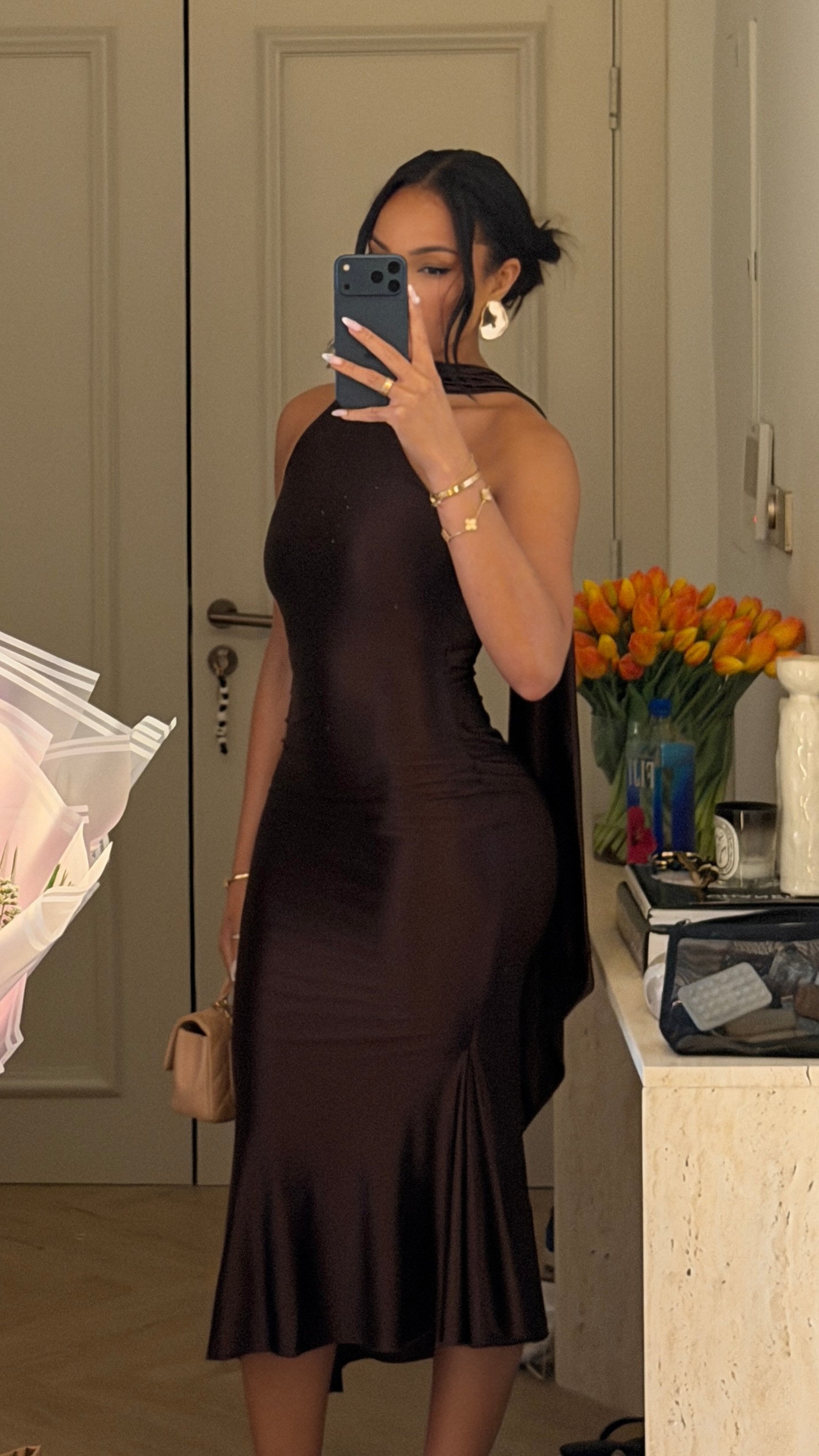 Wearing a size small! 

 