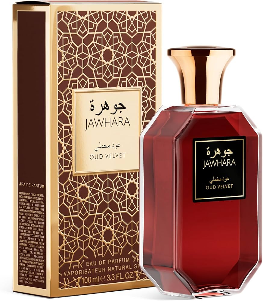 Jawhara Oud Velvet | Woody Ambery Eau de Parfum 3.3 fl oz | Oud with Notes of Saffron, Amber Wood... | Amazon (US)